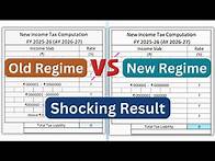 Video thumbnail for New Income tax rate calculation for New Tax regime vs Old Tax regime for FY 2025 26 in Budget 2025