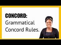 Video thumbnail for CONCORD: Grammatical Concord Rules.