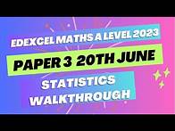 Video thumbnail for Edexcel A Level Maths 2023: Statistics Practice Questions for Applied Paper 3