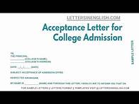 Video thumbnail for Acceptance Letter For College Admission - Letter to Administration for Acceptance of Admission