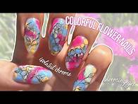 Video thumbnail for Colorful Flower Nails - 6 STEP NAIL TUTORIAL - Blooming Gel + Isolated Chrome Flowers