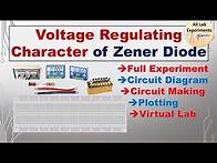 Video thumbnail for Zener Diode as Voltage Regulator | Full Experiment | Virtual Lab