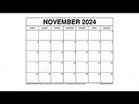 Video thumbnail for November 2024 Calendar Printable Templates with Holidays - VL Calendar