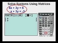 Video thumbnail for Using Matrices to Solve Systems of Equations on the Graphing Calculator