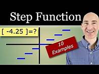 Video thumbnail for Greatest Integer Function (Step Function) Evaluating and Graphing