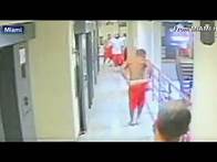 Video thumbnail for Inmates attack a fellow prisoner after cell doors open