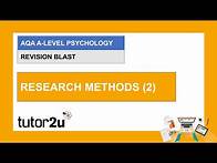 Video thumbnail for AQA A-Level Psychology Revision Blast | Research Methods 2 | 9 Apr 2021