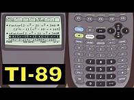 Video thumbnail for TI-89 Calculator - 16 - Factoring Polynomials