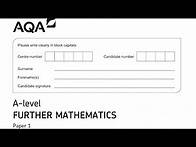 Video thumbnail for AQA A-level Further Mathematics Paper 1 June 2019 - Detailed Walkthrough Part 1