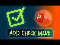 Video thumbnail for How to Insert a Check Mark or Checkbox in PowerPoint Video Tutorial