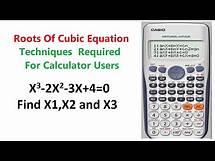 Video thumbnail for How to solve cubic equation by Casio calculator