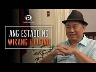 Video thumbnail for Ang estado ng wikang Filipino (The state of the Filipino language)