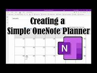 Video thumbnail for Creating a Simple OneNote Planner