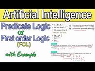 Video thumbnail for Predicate Logic | First Order Logic | Artificial Intelligence