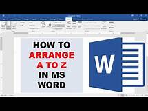 Video thumbnail for How To Arrange Alphabetically in Word Document (2025)