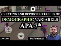 Video thumbnail for How to Make Demographic Tables in Thesis/Research Paper-English