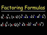 Video thumbnail for Factoring Formulas
