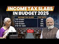 Video thumbnail for Income Tax Budget 2025 LIVE | Direct Tax Slabs In Budget 2025 | New Income Tax 2025-26 LIVE Updates
