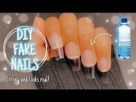 Video thumbnail for How to make fake nails that look real with plastic 2021 | DIY strong waterproof nails at home