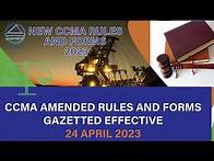 Video thumbnail for CCMA AMENDED RULES AND FORMS 2023