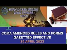 Video thumbnail for CCMA AMENDED RULES AND FORMS 2023