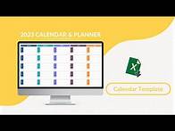 Video thumbnail for 2023 Calendar & Planner Excel Template