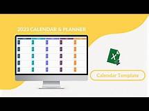 Video thumbnail for 2023 Calendar & Planner Excel Template