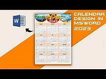 Video thumbnail for Create a Calendar Design in Microsoft Word || 2023 Calendar Design