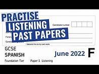 Video thumbnail for GCSE Spanish Listening Paper (2022, AQA Foundation Tier). Recording, transcript and mark scheme