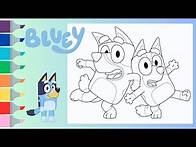 Video thumbnail for Bluey Coloring Book Pages | Bluey, Bingo, Bandit, Chilli | Speed Coloring Bluey