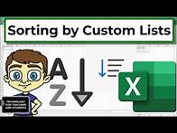 Video thumbnail for Sorting by Custom Lists in Excel