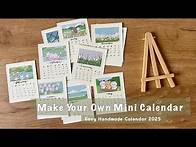 Video thumbnail for DIY Mini 2025 Calendar | Simple, Cute, and Aesthetic Desk Decor | Handmade Gift Idea