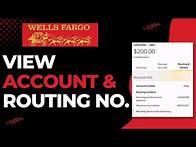 Video thumbnail for How to View Account Number & Routing Number of Wells Fargo Account | 2023