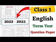 Video thumbnail for Class 1 English Question Paper 2022-2023| English Test Paper for Class 1| English Worksheet Class 1