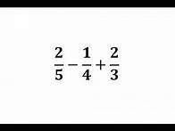 Video thumbnail for Add and Subtract Three Fractions (Unlike Denominators)