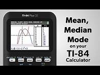 Video thumbnail for TI-84 Plus: Find the Mean, Median, and Mode