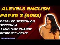 Video thumbnail for A Levels English Language (9093) Sec:A #alevels #english
