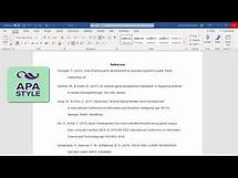 Video thumbnail for APA References Page: How to format in Hanging Indent and Alphabetize | Works cited | Bibliography