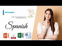 Video thumbnail for How to translate a document to Spanish for FREE | DocTranslator.com