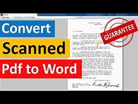 Video thumbnail for how to convert scanned pdf documents to word text online free | edit scanned pdf to text converter