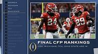 Video thumbnail for 2022 College Football Playoff rankings: See who's in, full New Year's Six schedule