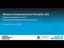 Video thumbnail for Women's Empowerment Principles 101 - Empowering Women in the Workplace, Marketplace and Community