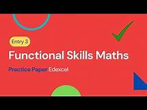 Video thumbnail for Entry 3 Functional Skills Maths Practice Paper Edexcel