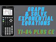 Video thumbnail for Graph and Solve Exponential Equations on TI-84 Plus CE