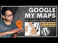Video thumbnail for Add Multiple Markers to Google My Maps - Embed to Wordpress - Free - No API Credit Card
