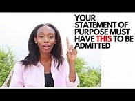 Video thumbnail for YOUR STATEMENT OF PURPOSE MUST INCLUDE THIS