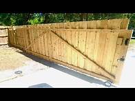 Video thumbnail for How to build a sliding wooden gate (EASY)