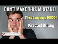 Video thumbnail for iGCSE First Language English - Directed Writing: Crafting an effecting opening!
