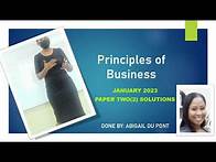 Video thumbnail for Principles of Business CSEC January 2023 Solutions (Paper 2) Part 1