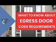 Video thumbnail for Egress Doors Code Requirements Explained
